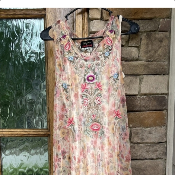 Johnny Was Multicolor Floral Maxi Dress - Picture 1 of 8